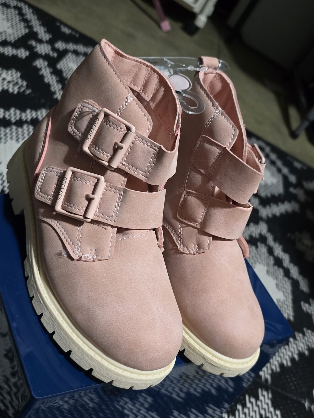 Carter's Pink Girls Strap Winter Boots - Youth